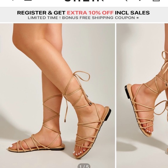 Call it Spring Lace Up Gladiator Sandals - Picture 3 of 3